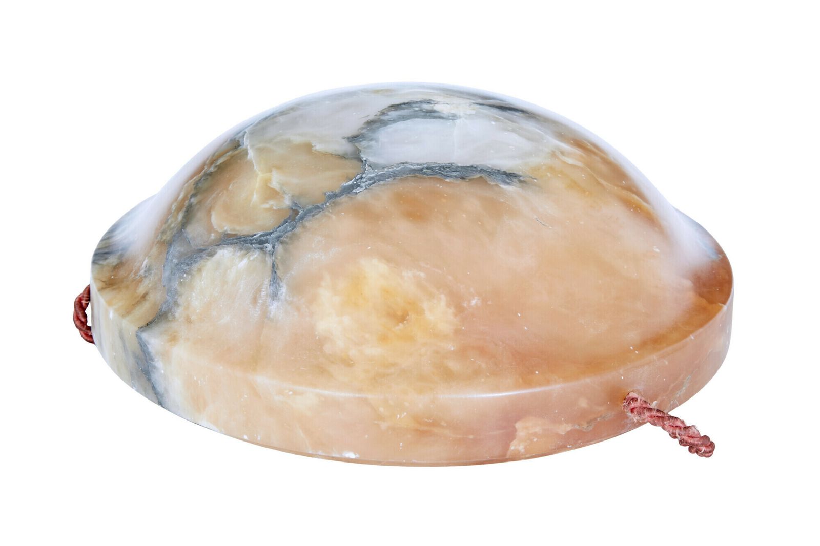 Art Deco Alabaster Hanging Dish Light photo for sale