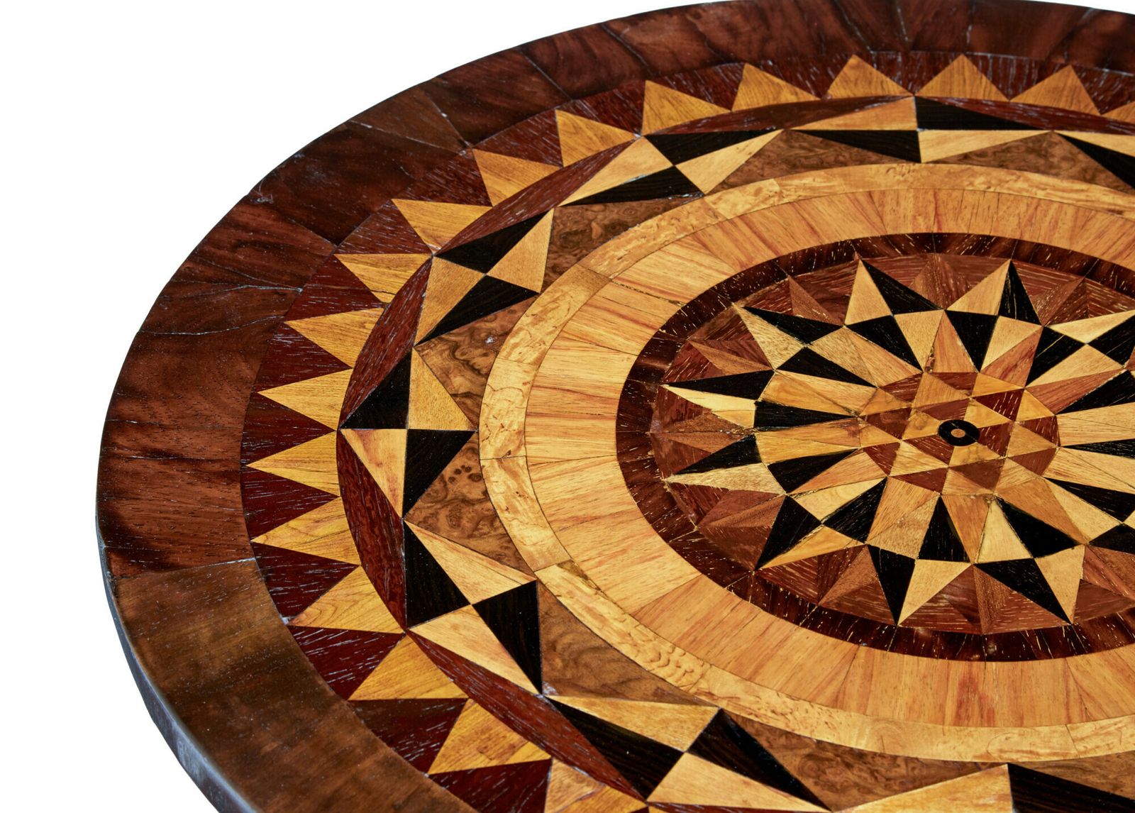 Early Victorian 19th Century Walnut Inlaid Tilt Top Occasional Table photo for sale