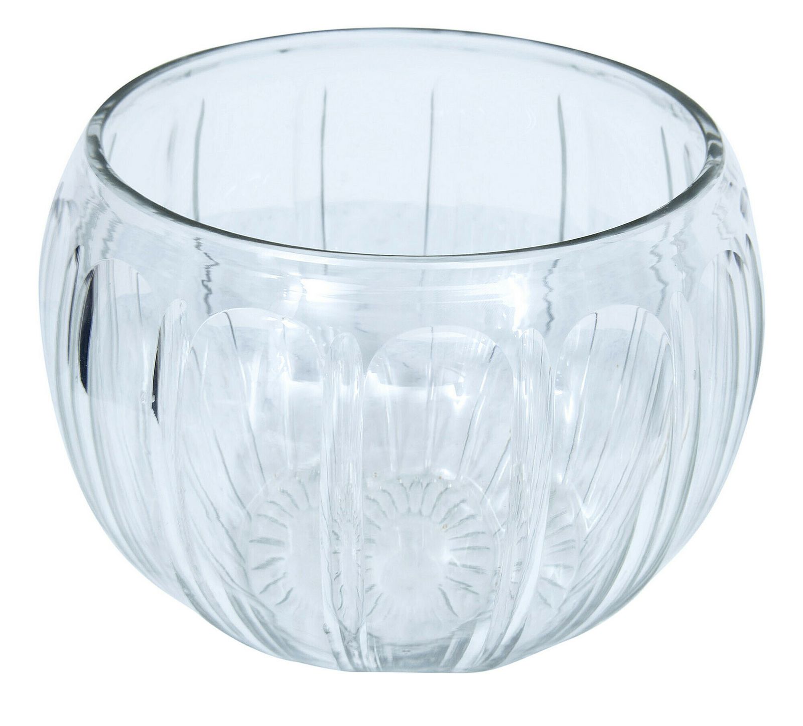Early 20th Century Cut Glass Pumpkin Halloween Punch Bowl photo vinterior