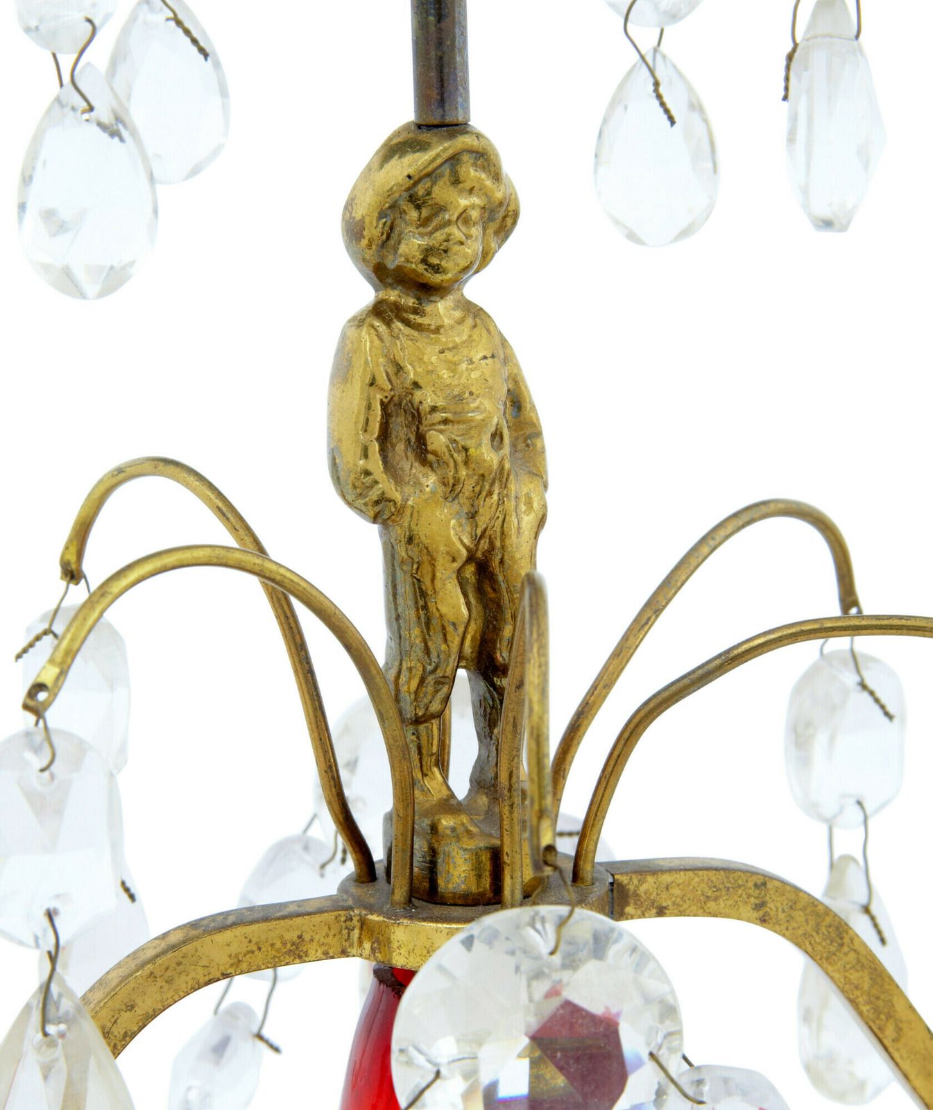Pair Of Mid 20th Century Cut Glass And Marble Candelabra photo for sale