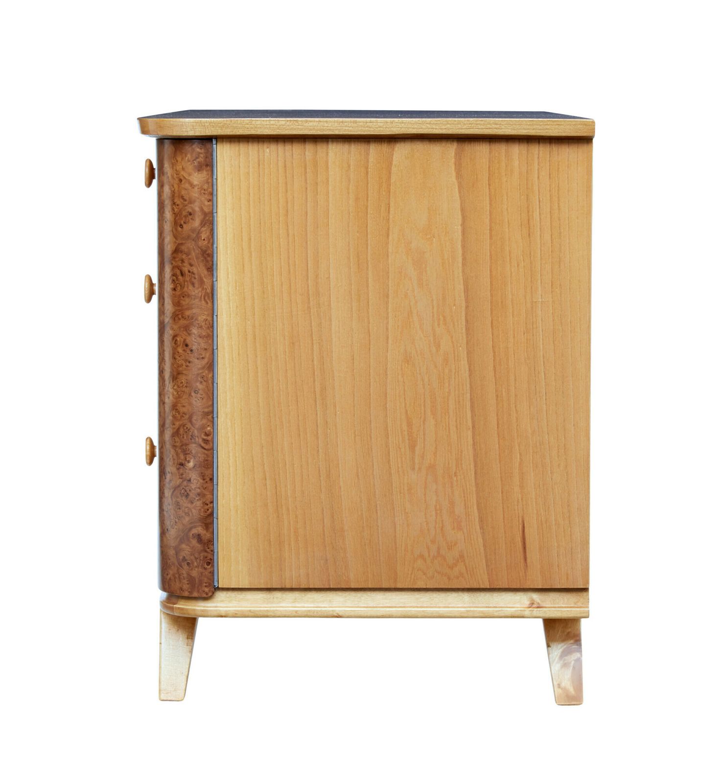 Swedish Mid 20th Century Elm And Burr Fitted Chest Of Drawers photo buy