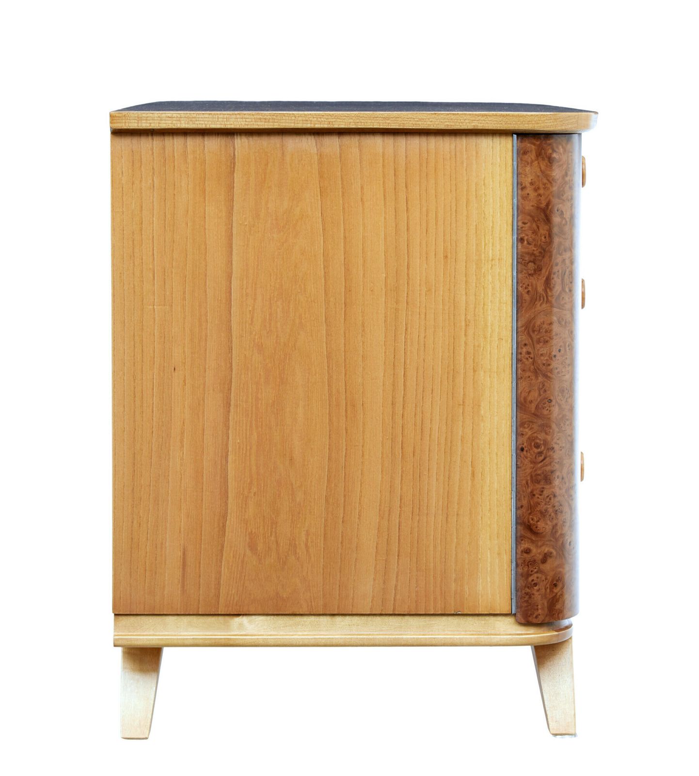 photo furniture Swedish Mid 20th Century Elm And Burr Fitted Chest Of Drawers