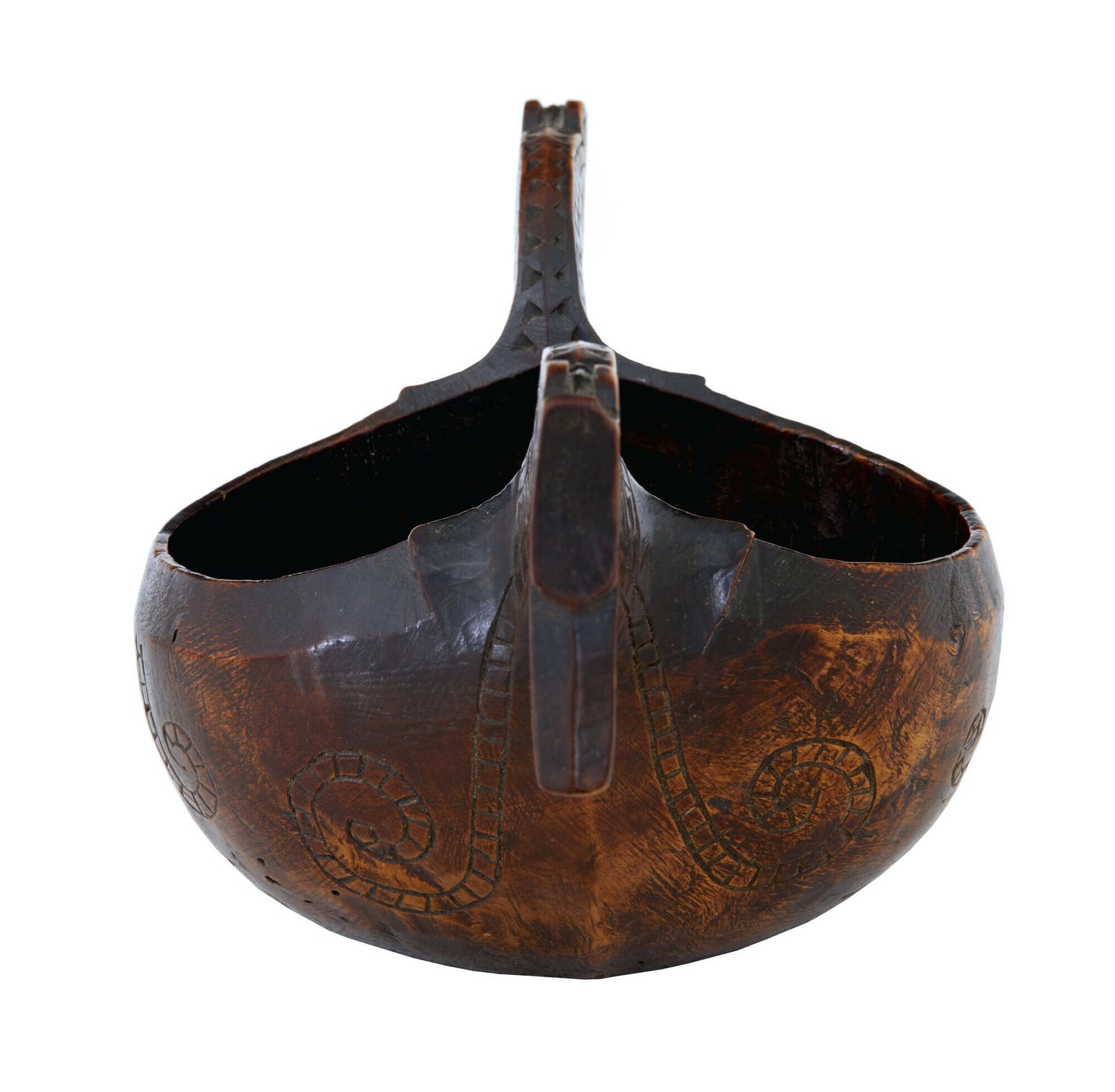 18th Century Norwegian Carved Kasa Ale Cup photo for sale