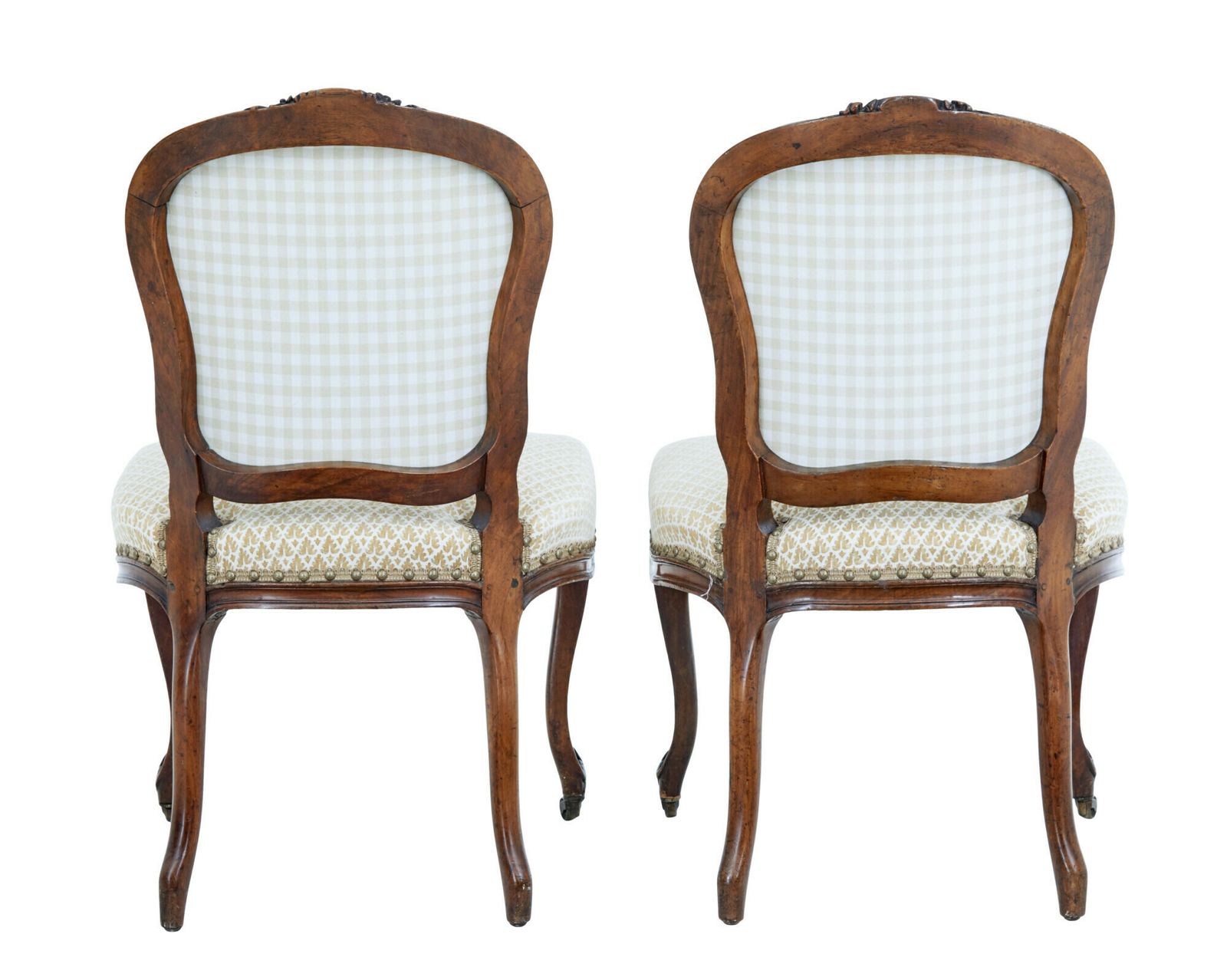 Pair Of 19th Century Carved Walnut Side Chairs photo vinterior