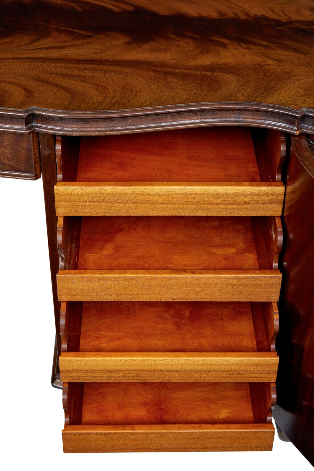 Mid 20th Century Carved Mahogany Swedish Desk photo for sale