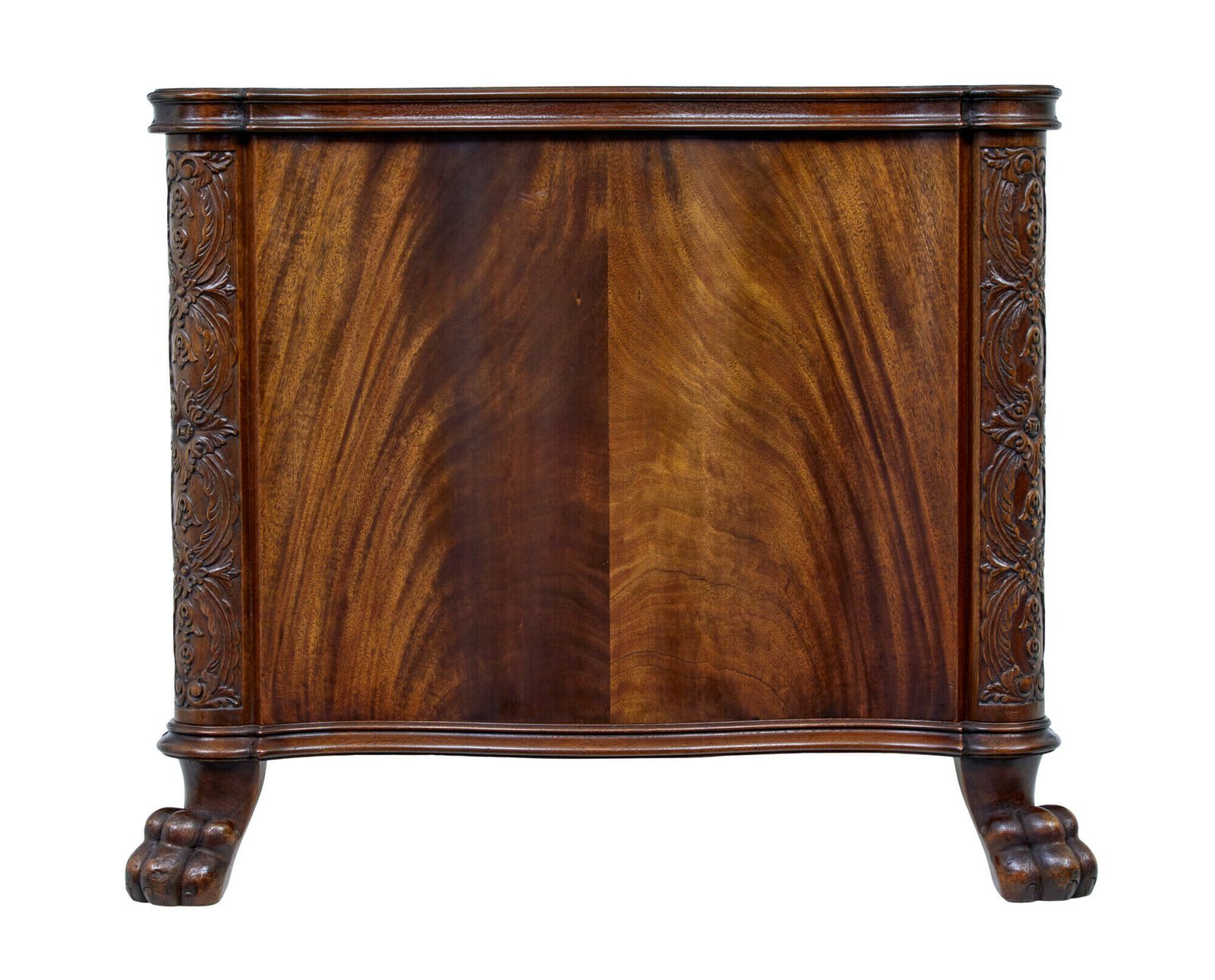 Mid 20th Century Carved Mahogany Swedish Desk photo vintage