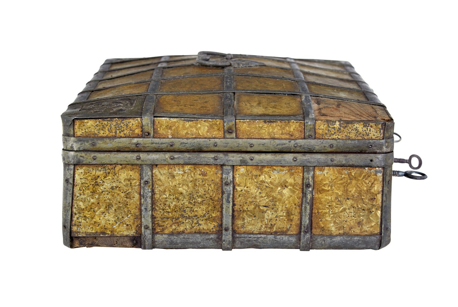 Late 18th Century Scandinavian Metal Bound Box photo buy