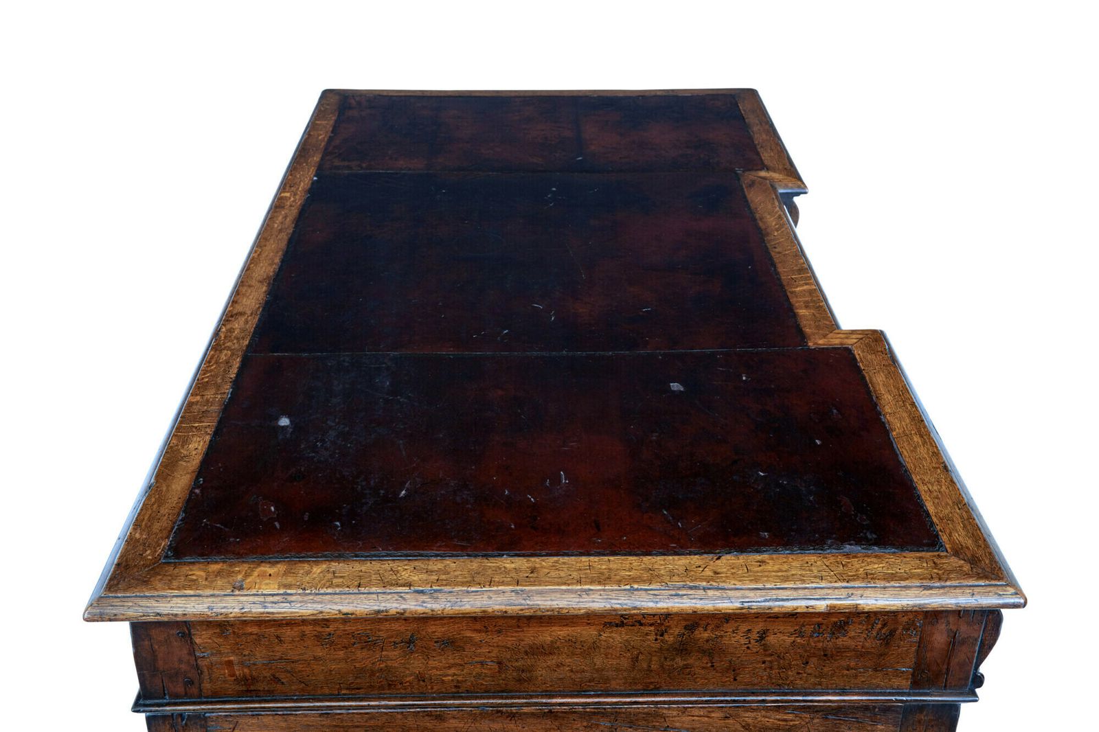 photo furniture Victorian Late 19th Century Carved Oak Pedestal Desk