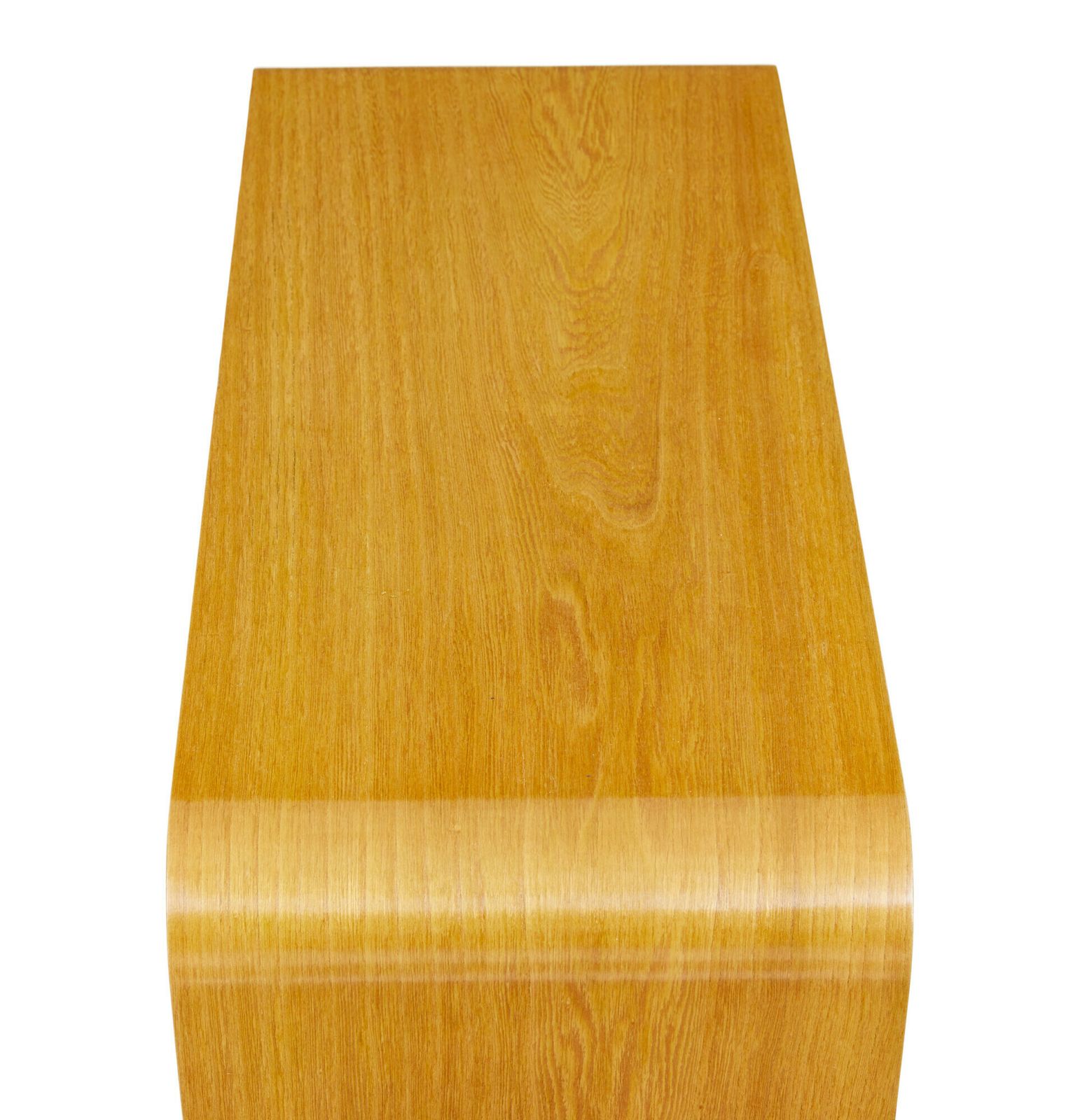 Mid Century Scandinavian Shaped Birch Bedside Table photo vintage