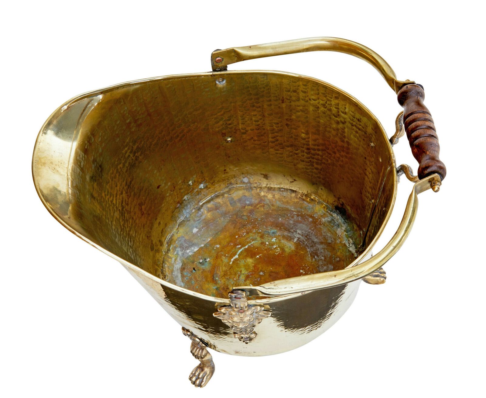 19th Century Victorian Brass Coal Scuttle photo Home Fixtures