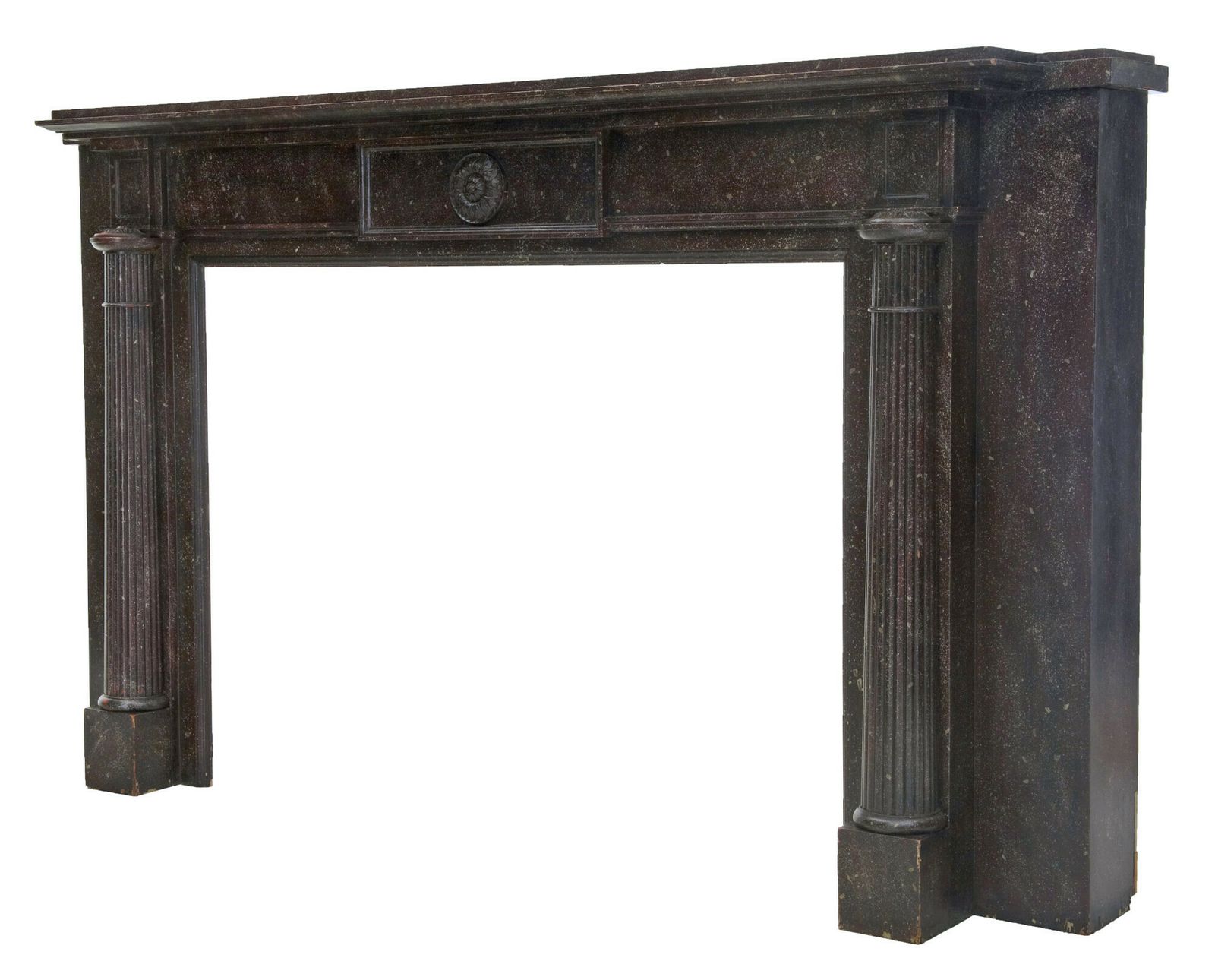 Unique 1960s Faux Porphyry Marble Impressive Adams Style Mantlepiece photo 2745.0