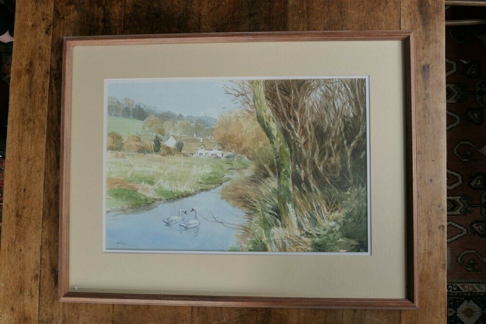 Framed And Glazed Ink And Watercolour By Desmond Walduck