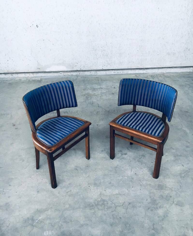 Art Deco Stoelen Met Gebogen Rugleuning, Set Van 2 – Frankrijk, Ca. Jaren 1930 photo vinterior