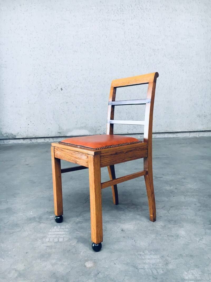 photo buy Art Deco Modernism Design Side Chair Set, België, Jaren 1930