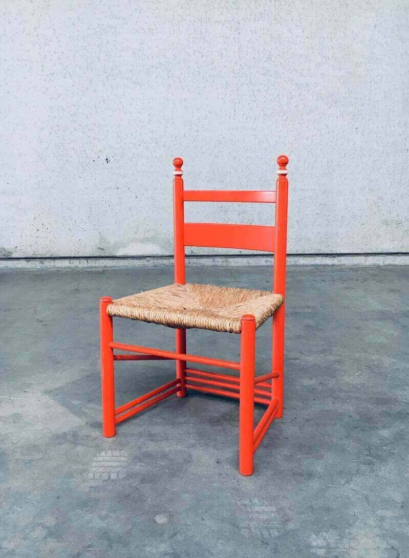 Folk Art Rush Side Chair, Oostenrijk, Ca. Jaren 1970