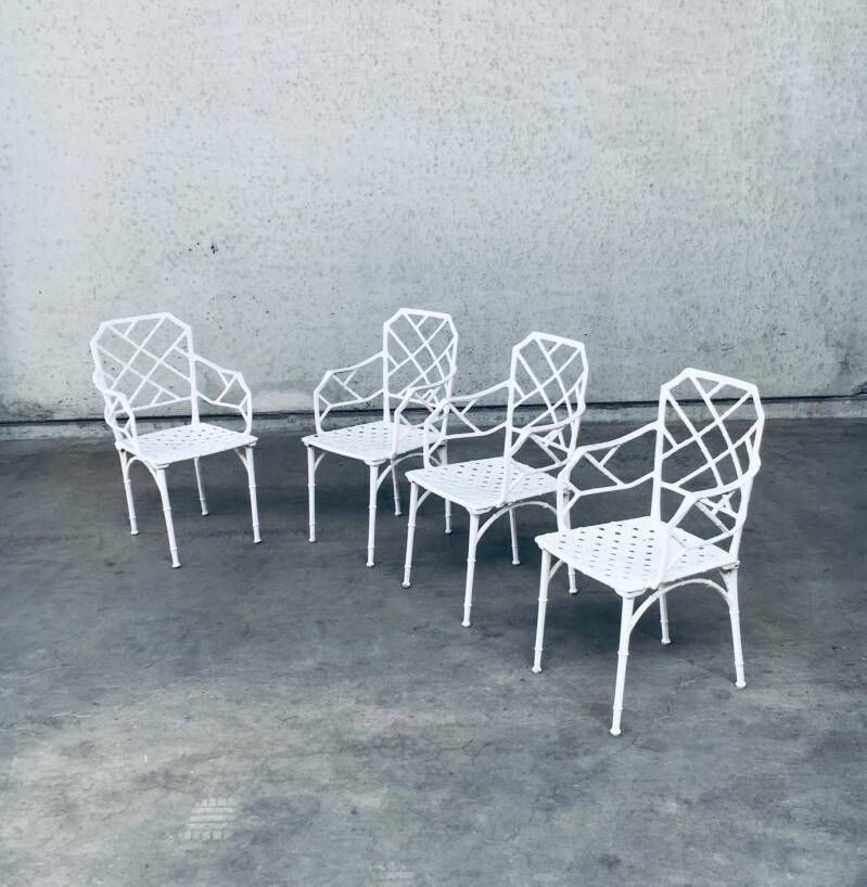 "Calcutta" Faux Bamboo Outdoor Armchair Set By Hall Bradley For Brown Jordan, USA 1960's