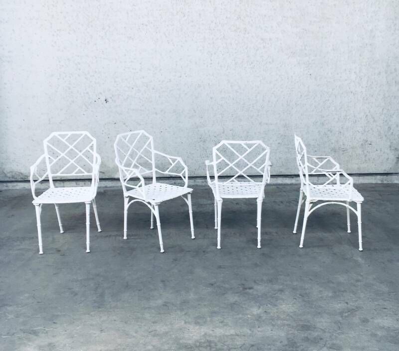 "Calcutta" Faux Bamboo Outdoor Armchair Set By Hall Bradley For Brown Jordan, USA 1960's photo buy