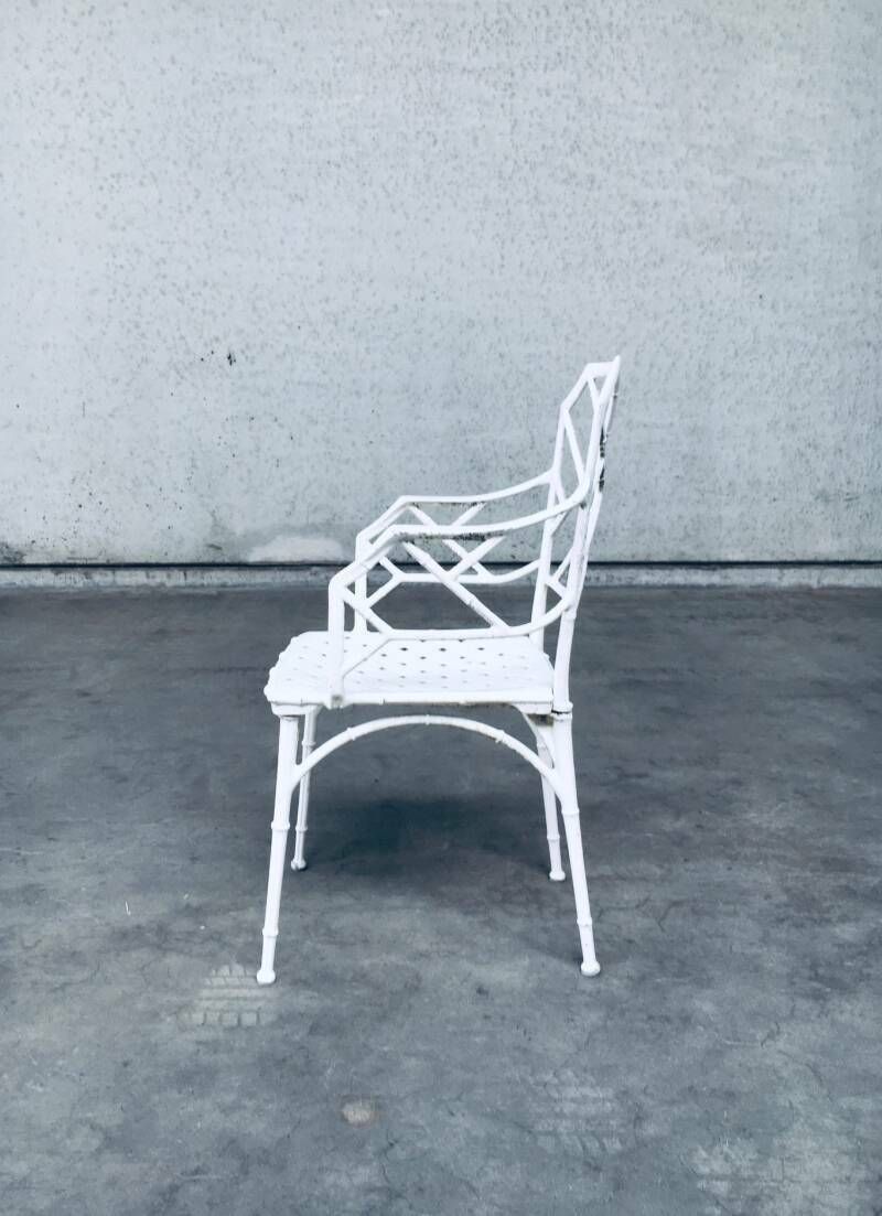 photo vintage "Calcutta" Faux Bamboo Buiten Fauteuil Set Door Hall Bradley Voor Brown Jordan, USA, Ca. Jaren 1960