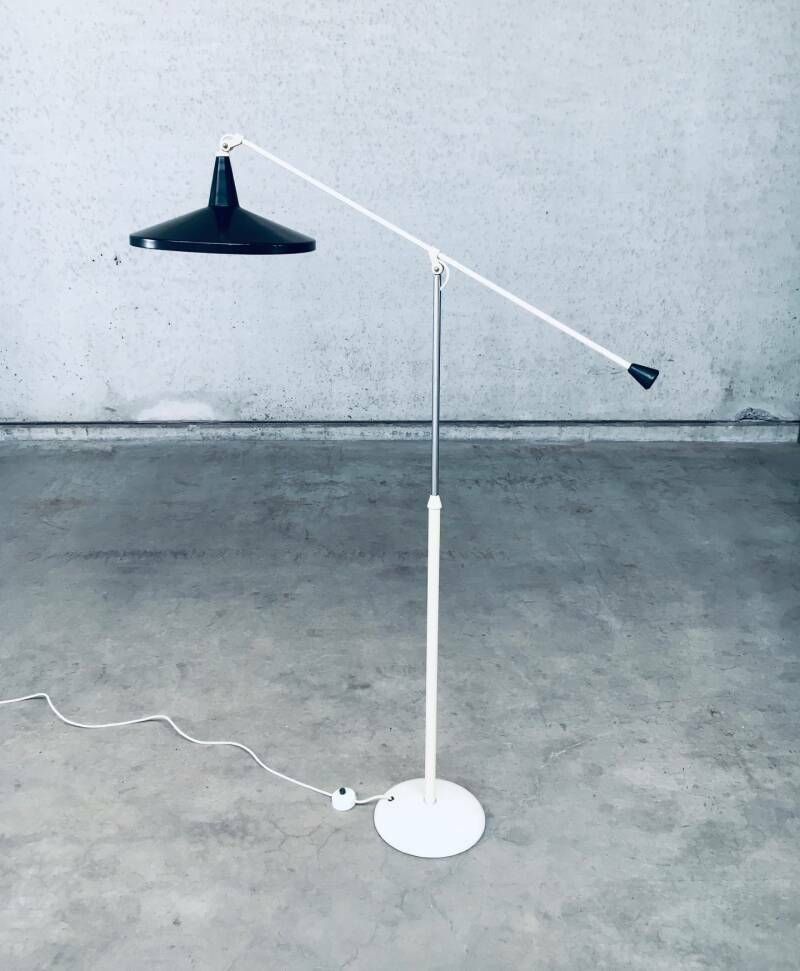 "Panama" Floor Lamp In Black By Wim Rietveld For Gispen, 1957 photo for sale