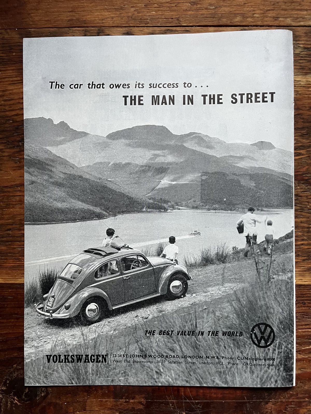 Original Volkswagen Advertising Print 1960s