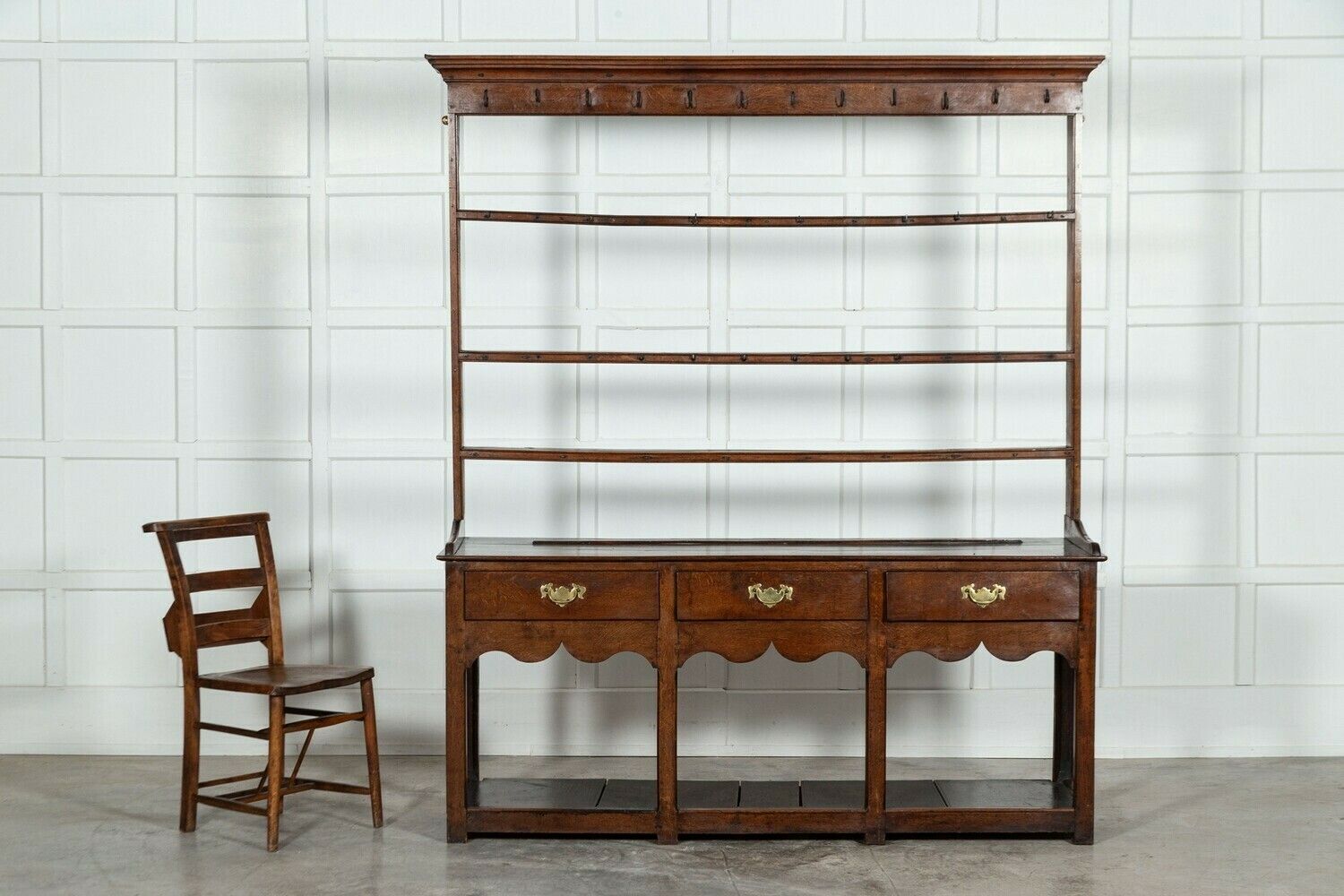 Large English George III Oak Dresser photo for sale
