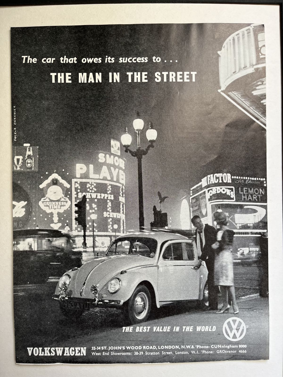 Original Volkswagen Advertising Print 1960s photo for sale