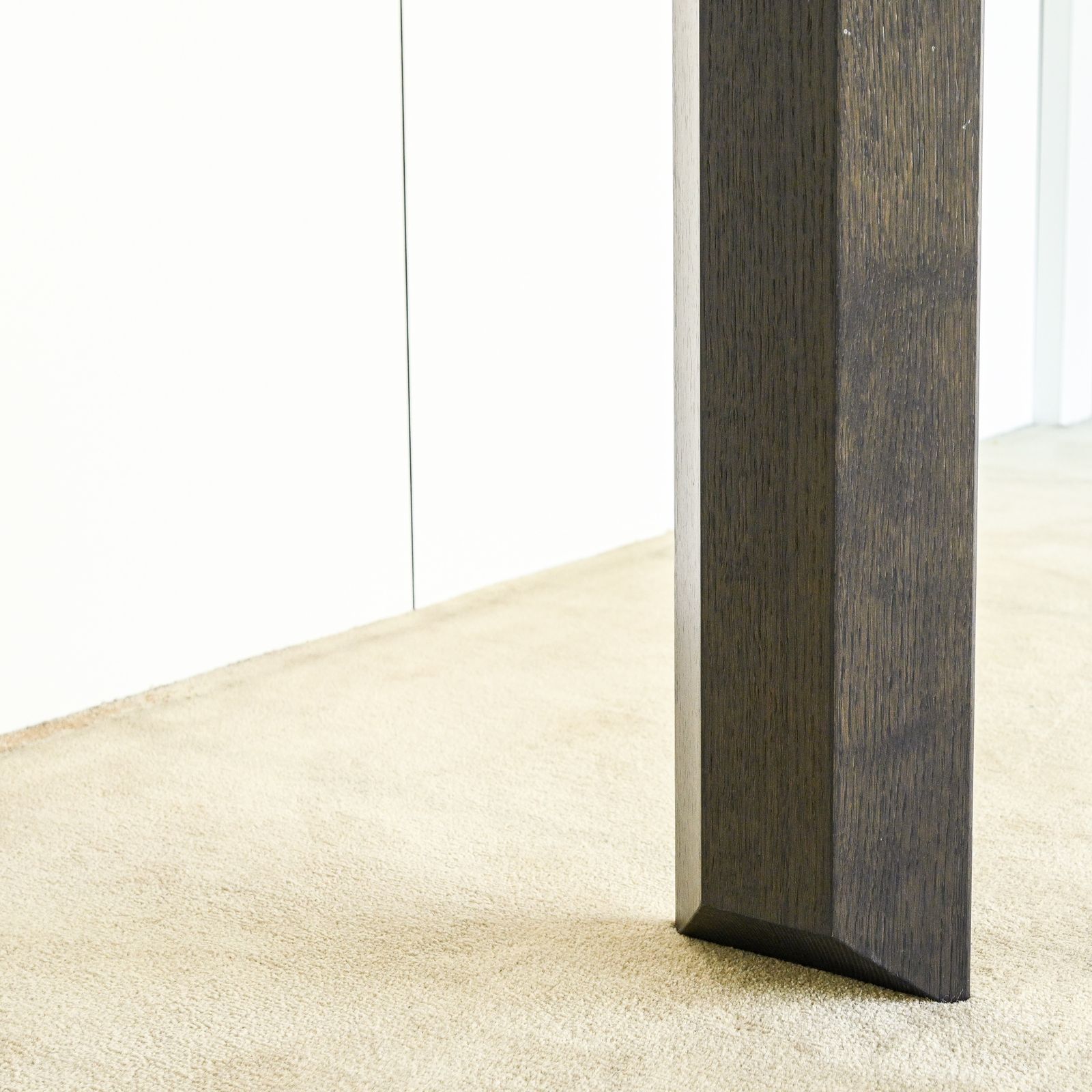 photo for sale Extendable Dining Table Stilt ( 200 250 300 Cm ) In Glass , Iron And Wood Produced By Desalto Italy