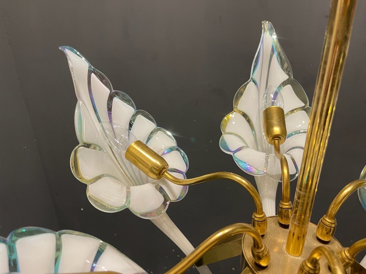 1650.0 Murano Glass Chandelier By Seguso 1960 photo