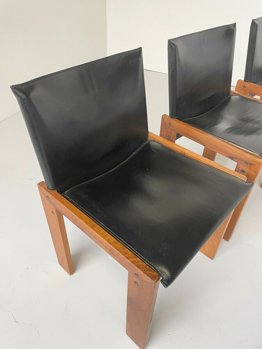 Set Of 4 Mid Century Modern Dining Chairs By Afra & Tobia Scarpa photo vinterior