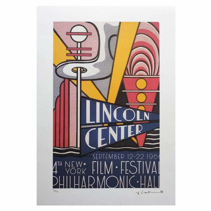 1980s Original Stunning Roy Lichtenstein "Lincoln Center" Limited Edition Lithograph