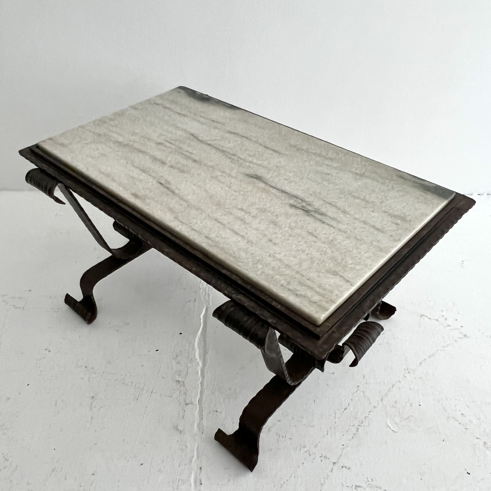 1940s Steel And Marble French Coffee Table photo Furniture