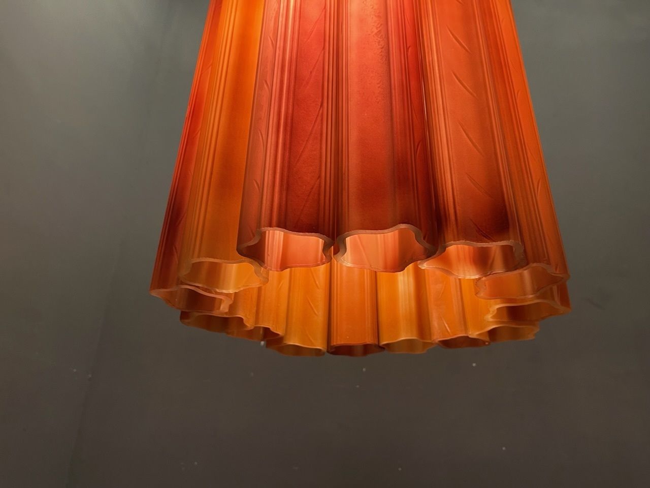 Italian Glass Tube Chandelier, 1980s photo 850.0