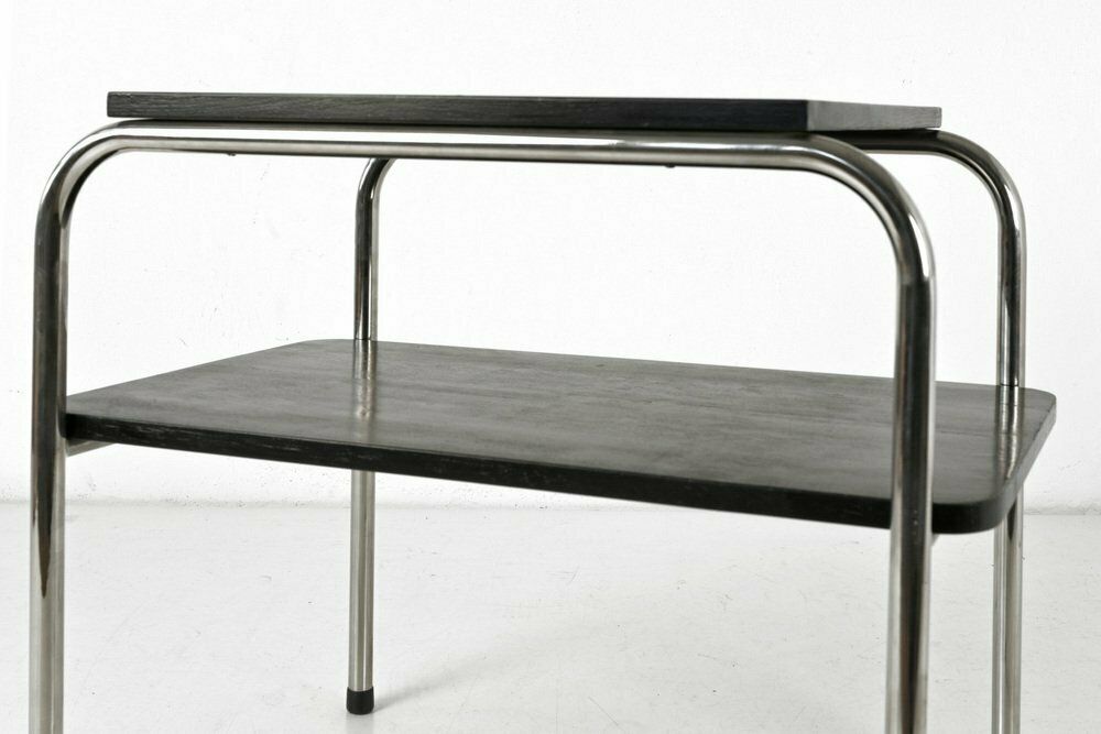 French Side Table In Steel Tube, 1930 photo vintage