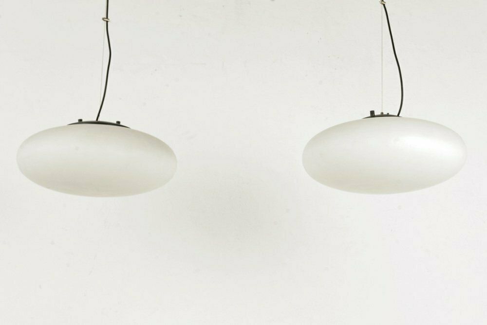 photo vintage Italian Pendant Lights From Stilnovo, 1950, Set Of 2