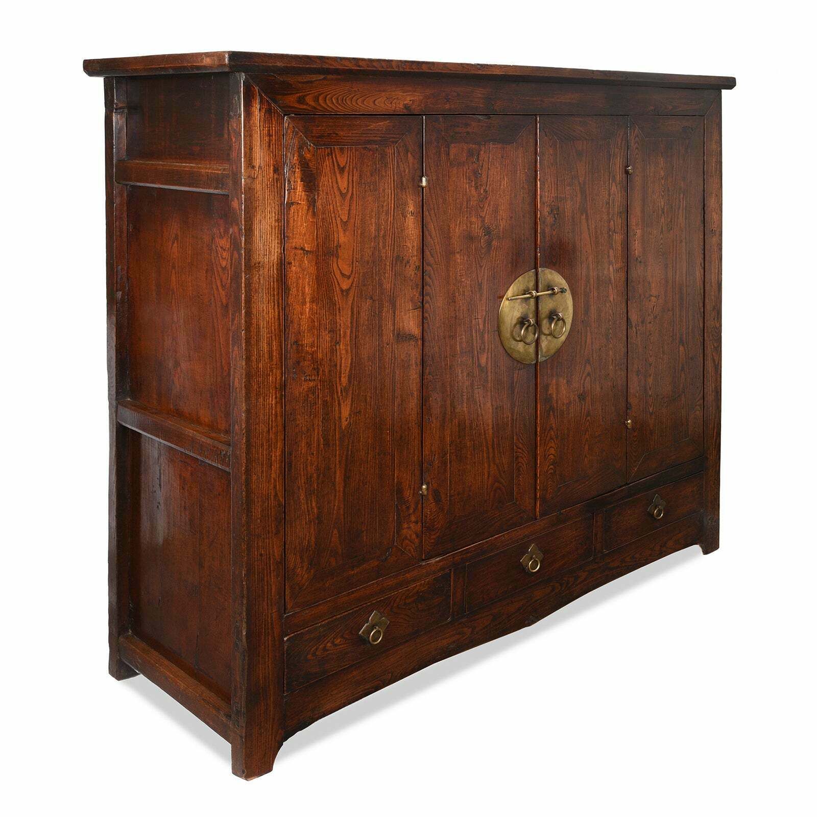 Chinese Walnut Wardrobe From Gansu, 19th Century photo Furniture