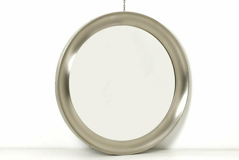 Large Wall Mirror In Metal By Sergio Mazza For Artemide, Italy, 1960s
