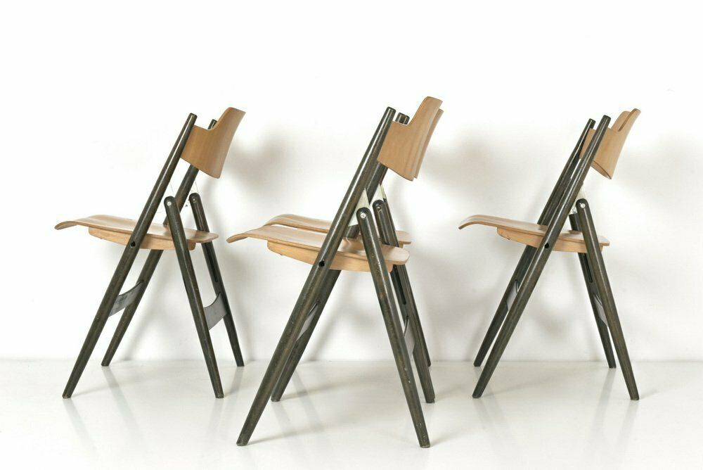 photo furniture German Se 18 Folding Chairs By Egon Eiermann For Wilde+Spieth, 1950s, Set Of 4