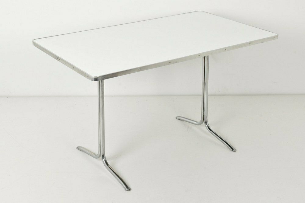 German Dining Table In Steel Tube From Mauser Werke Waldeck, 1950s