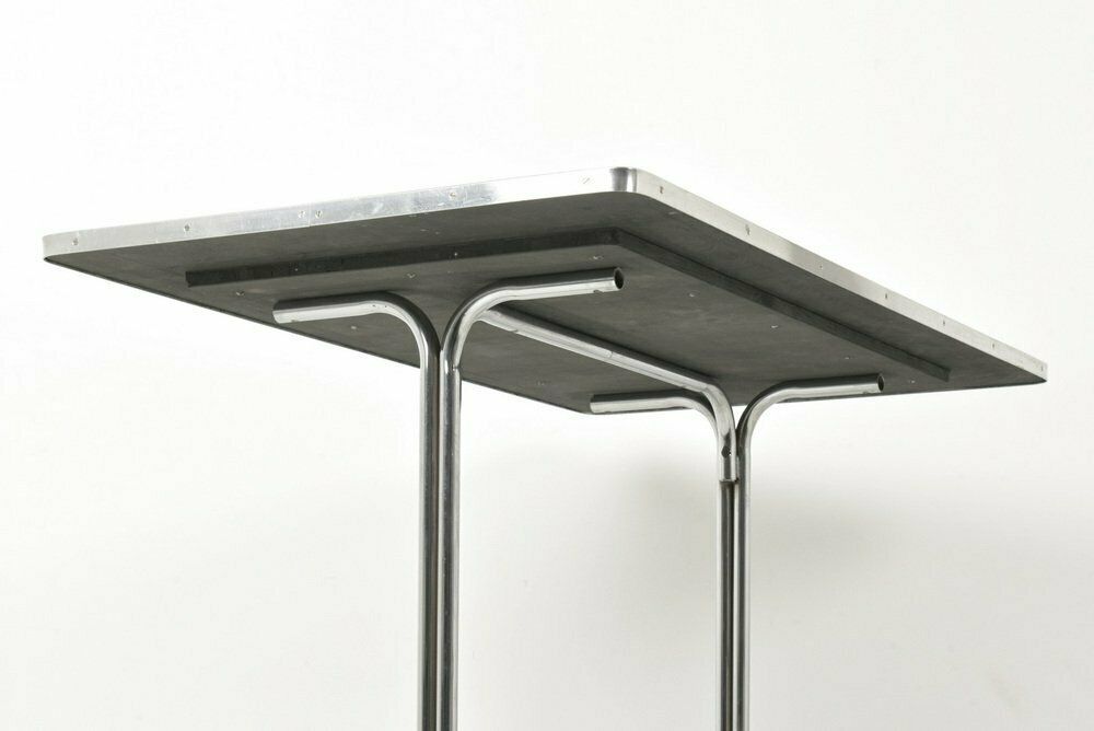German Dining Table In Steel Tube From Mauser Werke Waldeck, 1950s photo Furniture