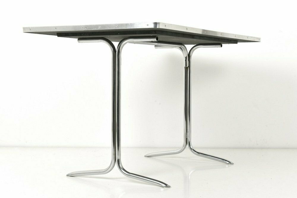 German Dining Table In Steel Tube From Mauser Werke Waldeck, 1950s photo vinterior