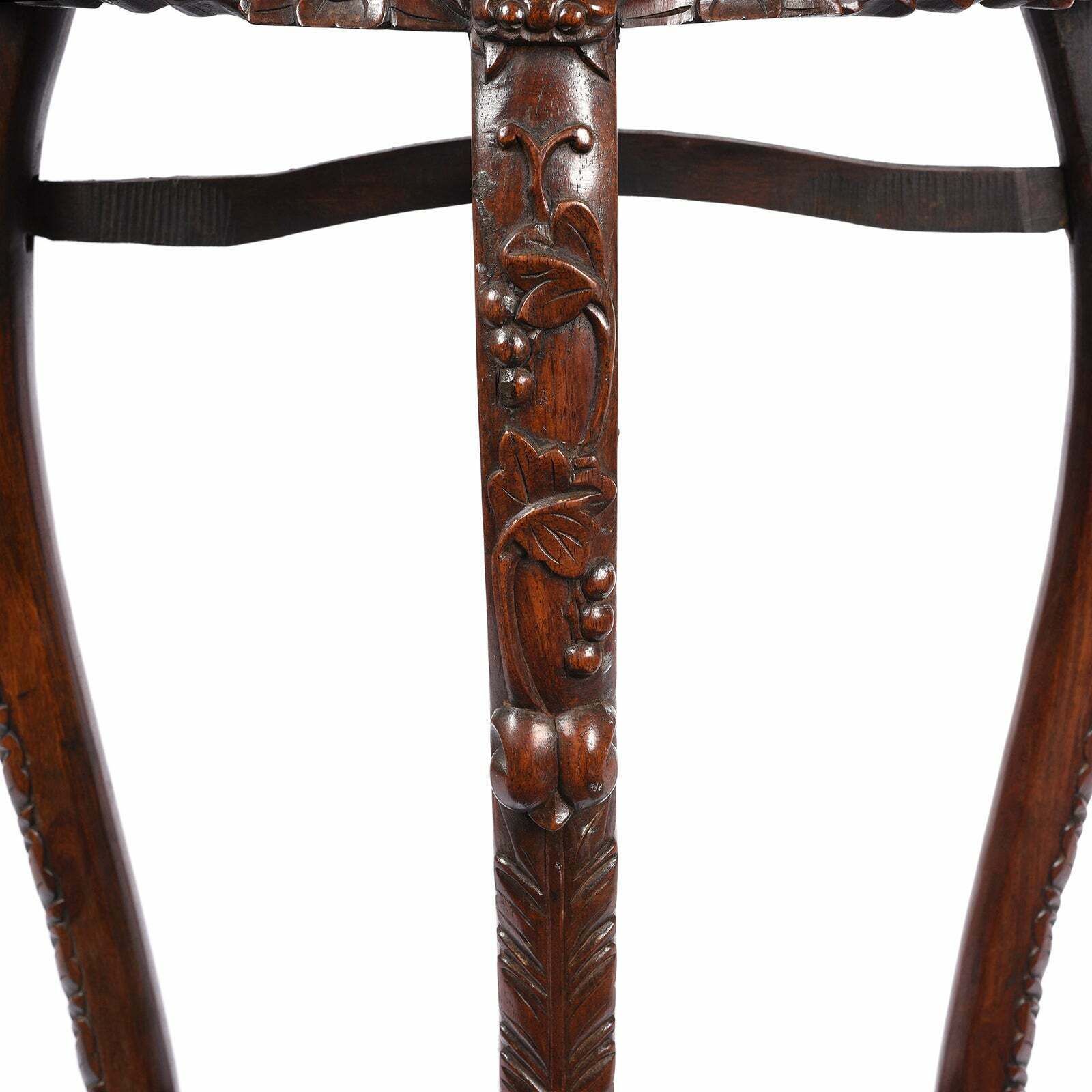 Chinese Hongmu Jardinière Stand With Inset Marble   Late 19th Century photo vinterior