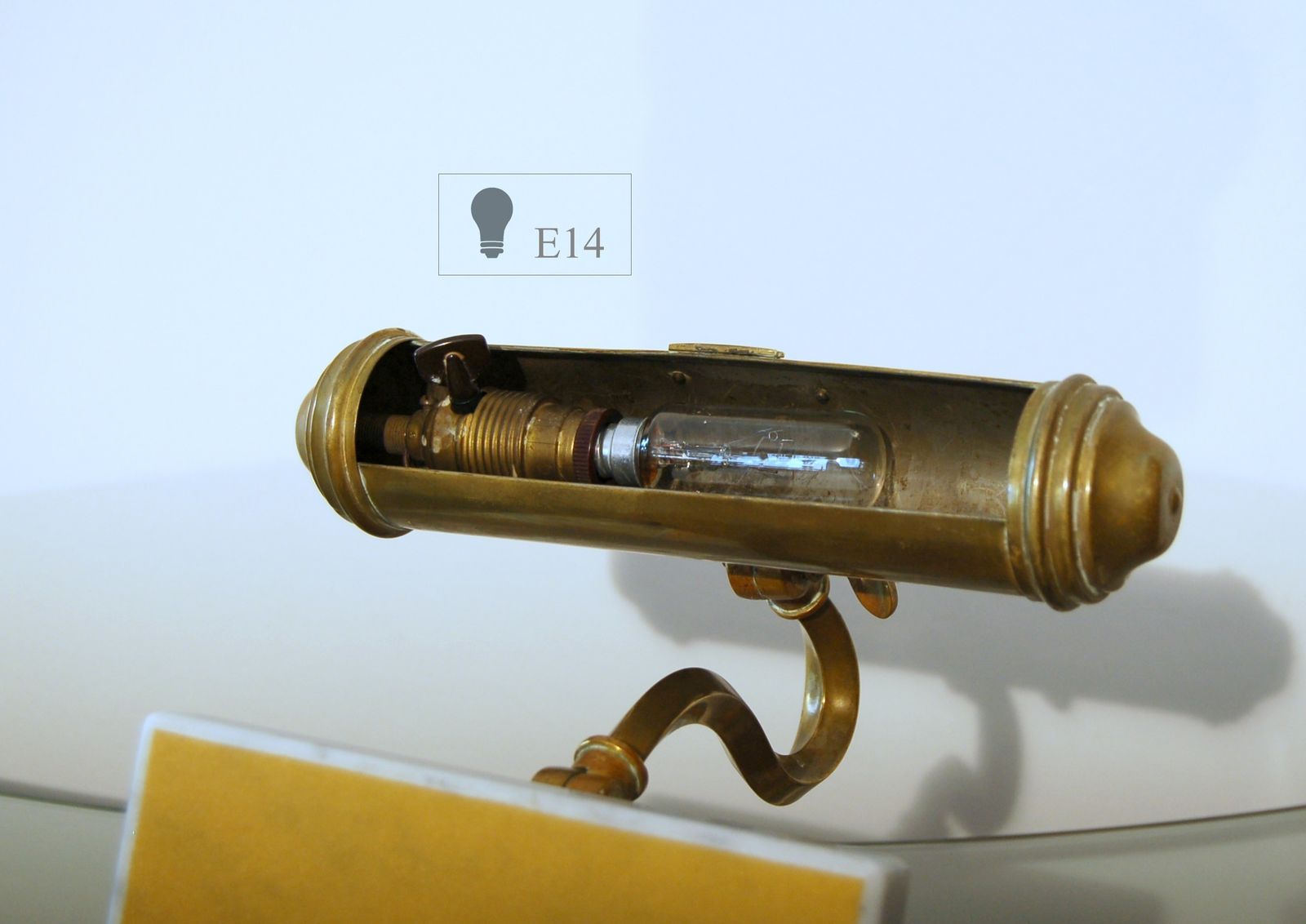 photo buy Antique Table / Wall Lamp   Brass And Carrara Marble   Italy 1920 / 40