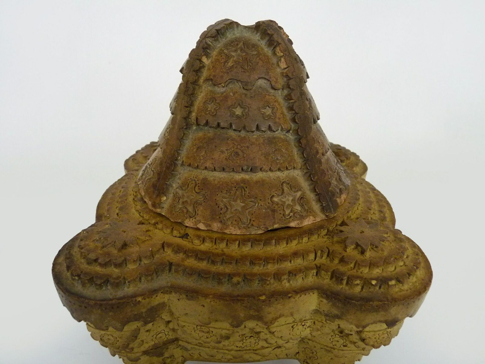 Temple Offering Pot In Sculpted Soapstone, Ointment Pot. Thailand, Burma photo 1340.56