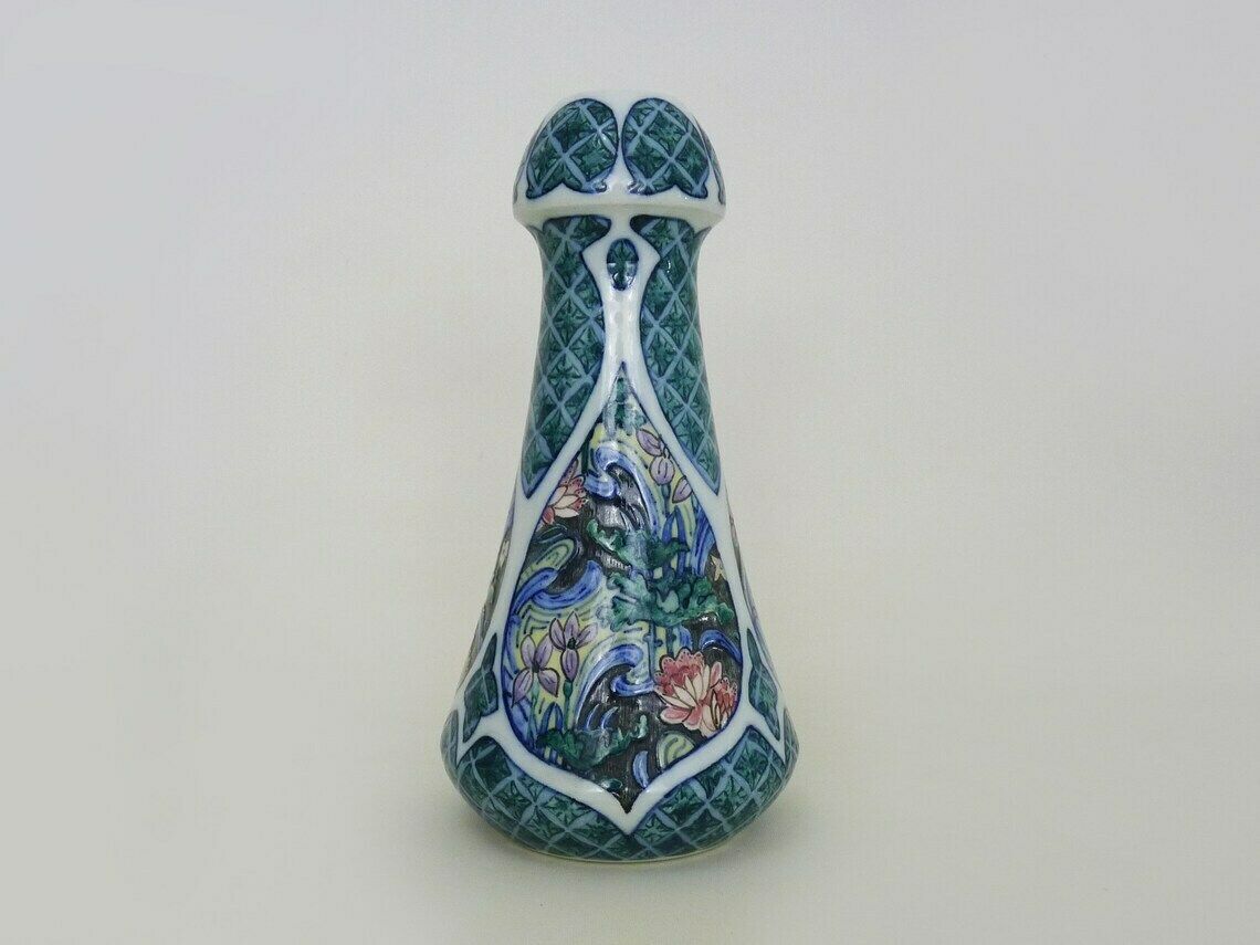 Rare Art Nouveau Vase Signed H Gillieron Floral Decoration In Earthenware.