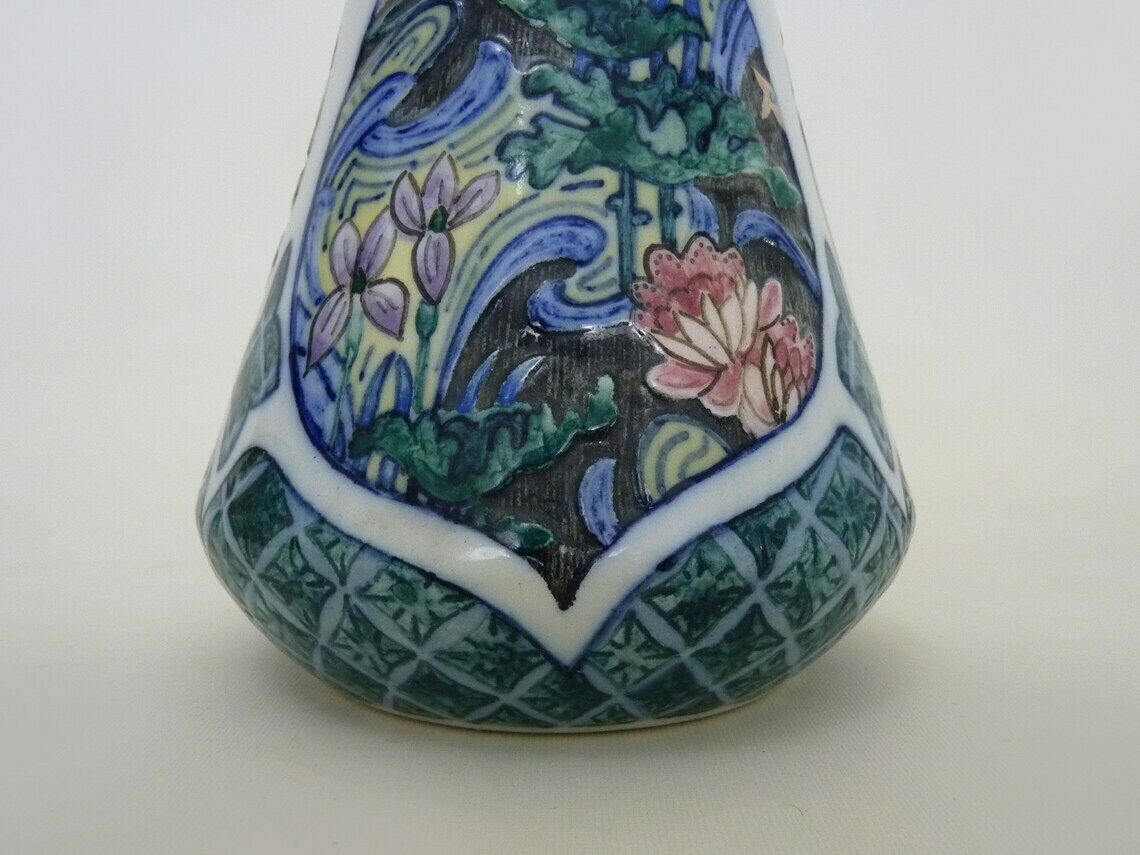 Rare Art Nouveau Vase Signed H Gillieron Floral Decoration In Earthenware. photo vinterior