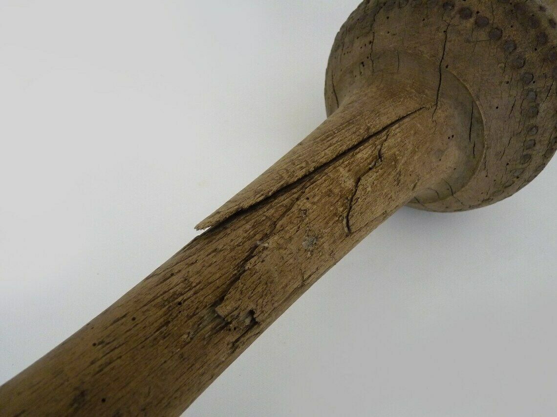 Old Basque Studded Wooden Keel. Bowling Games. Old Games. Xixth photo vintage