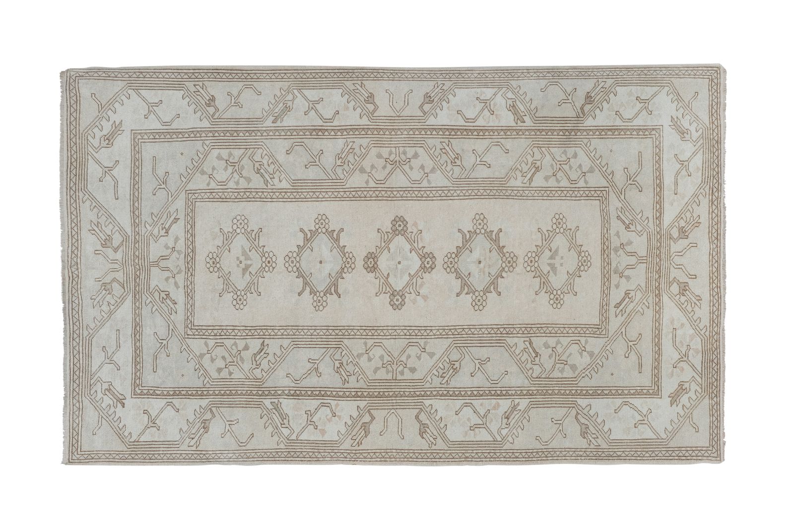Decorative Turkish Soft Muted Color Oushak Living Room Rug 5'2" X 8'1" photo 700.0