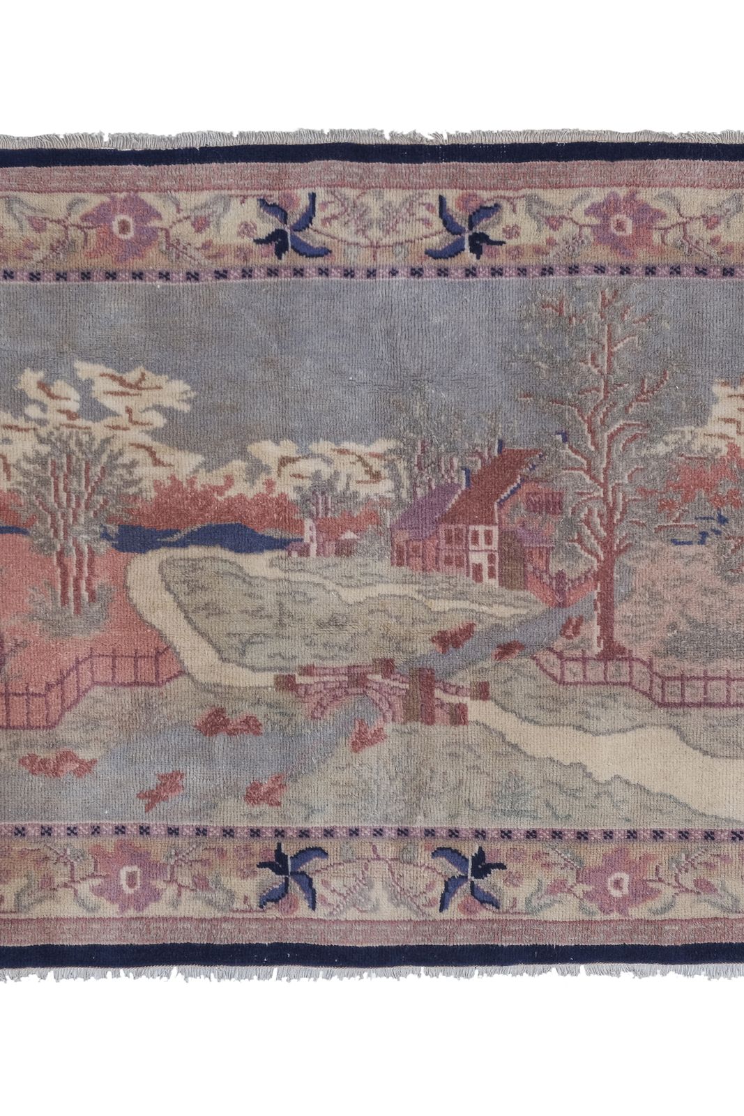 Vintage Village Pictorial Wall Hanging Tapestry 3'6'' X 5'5'' photo buy