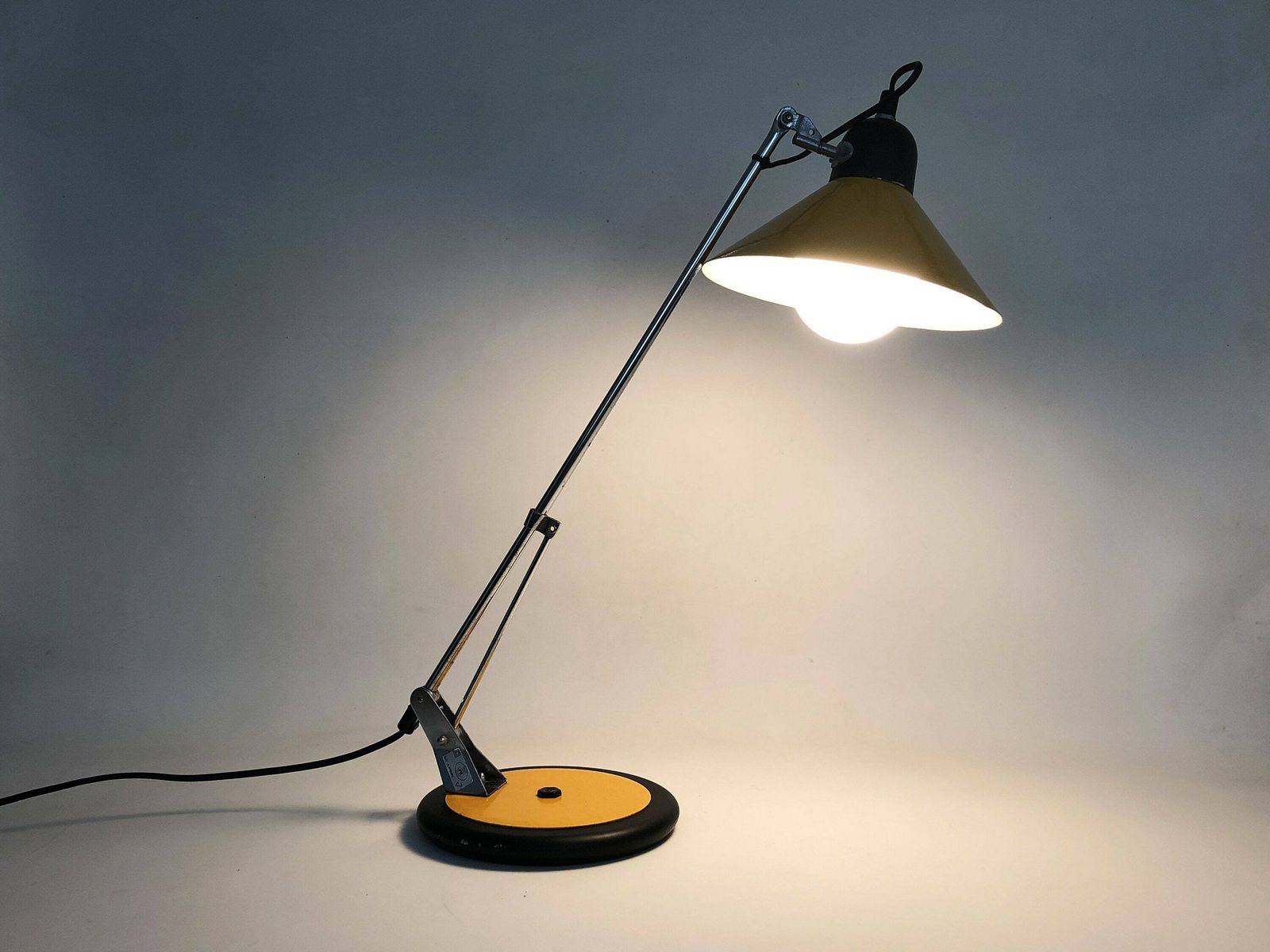 Aluminor Yellow Metal Articulated Lamp, 1970s photo furniture