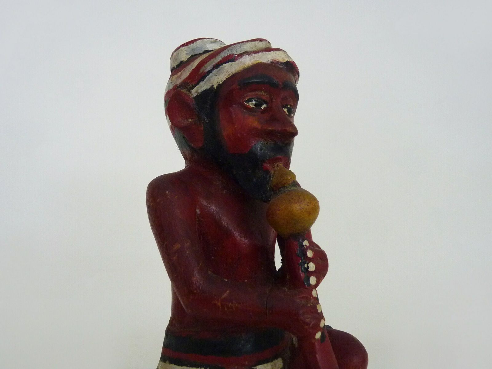 Statuette en bois polychrome « The Snake Driver », Inde photo 121.68